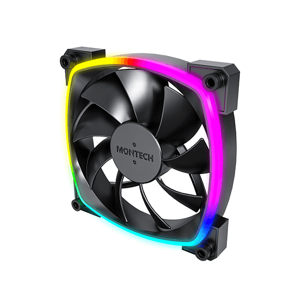 Montech AX120 PWM ARGB Black Cabinet Fan (Single Pack)